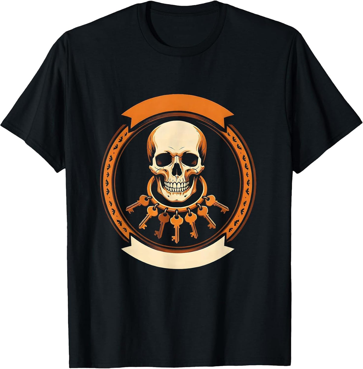 Men's Locksmith Skull Halloween Costume Parody Gag Gift T-Shirt - Black