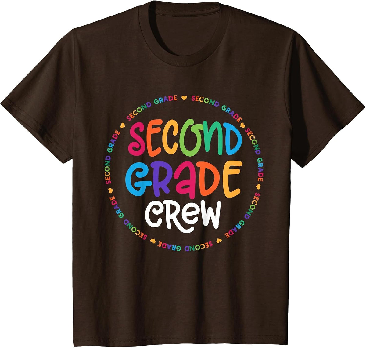 Second Grade Crew Back to School Matching Tee for 2nd Grade T-Shirt - Brown