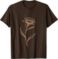 Boho Desert Wind Flowy Dress Graphic Tee T-Shirt - Brown