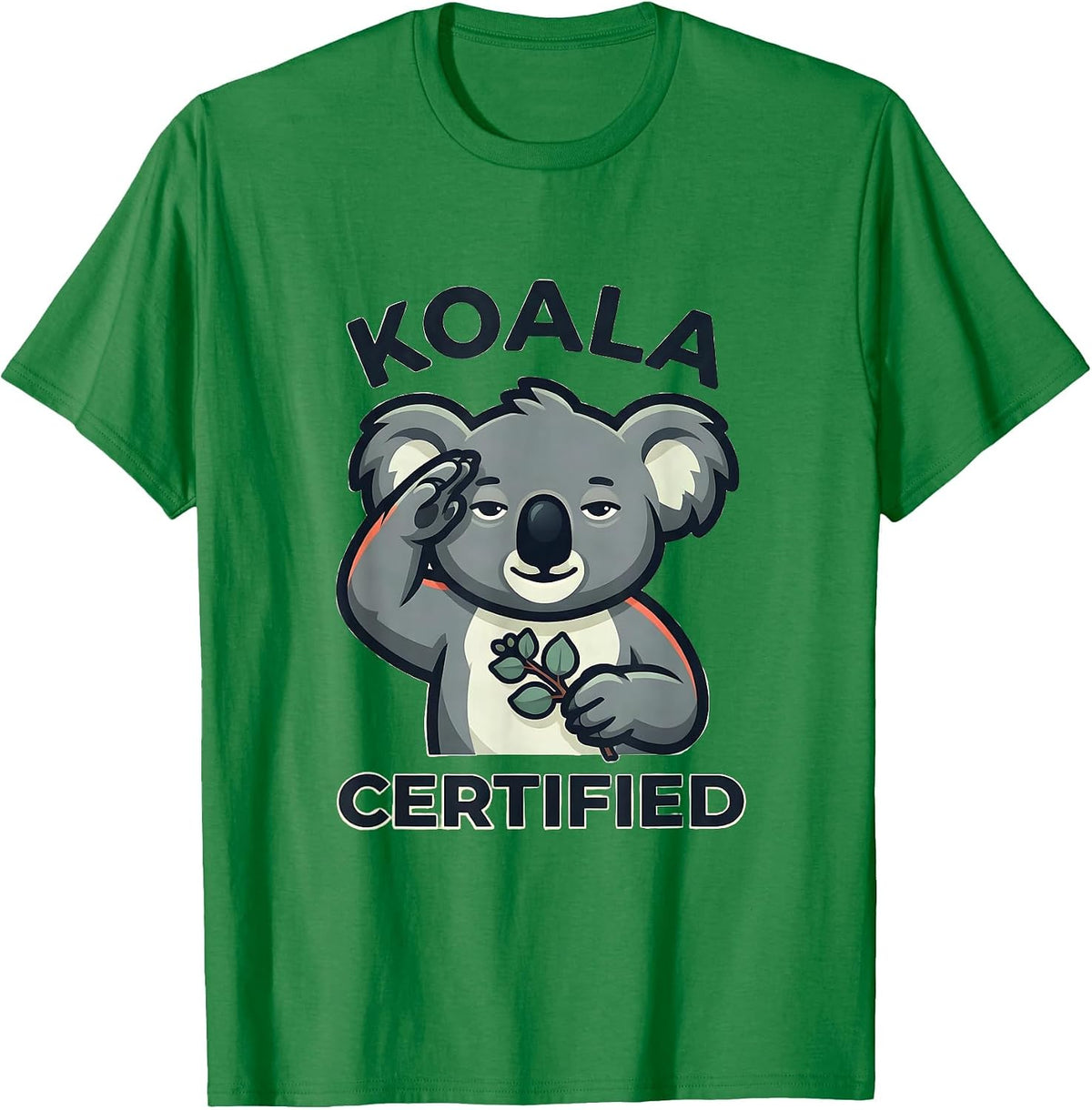 Men's Koala Certified Cute Koala Lover Novelty Humor Gift T-Shirt - Kelly Green