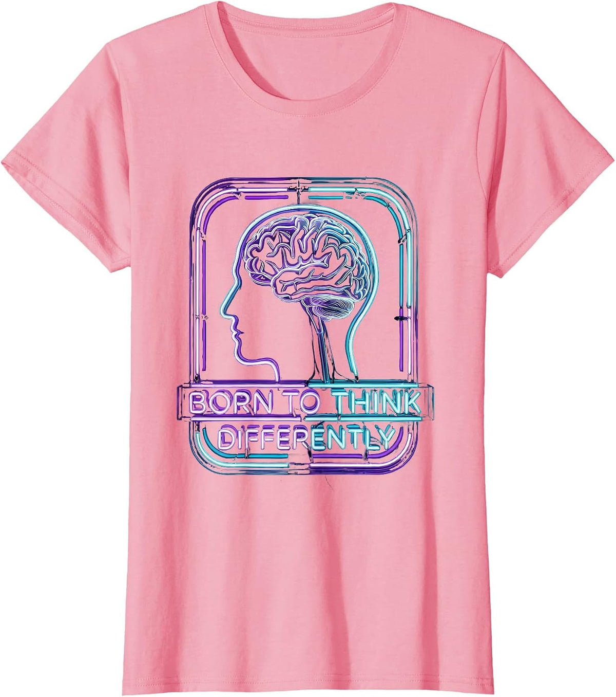 Women's Born to Think Differently Celebrate All Minds T-Shirt - Pink