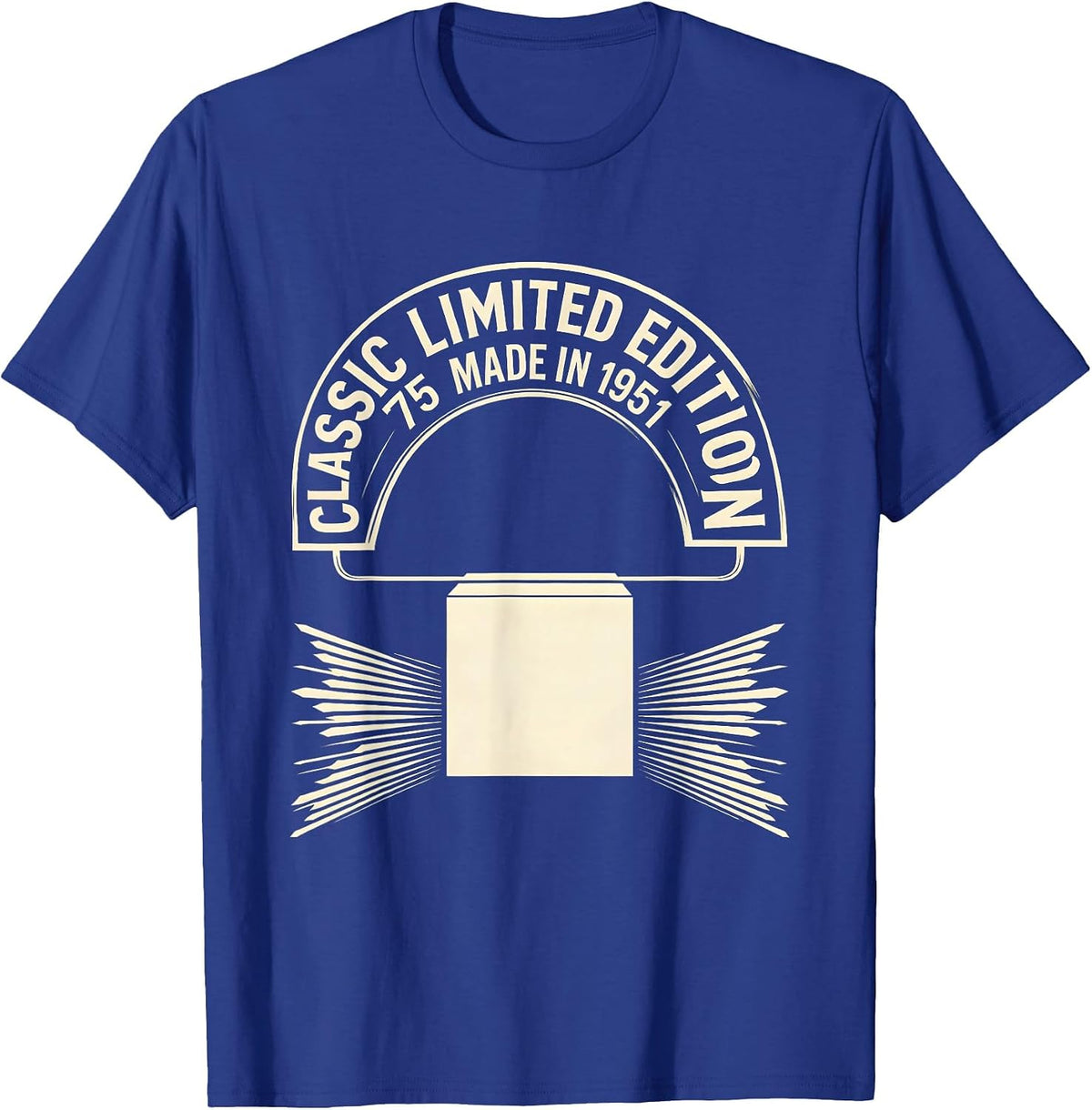 Classic Limited Edition 75 Made in 1951 Vintage T-Shirt - Royal Blue