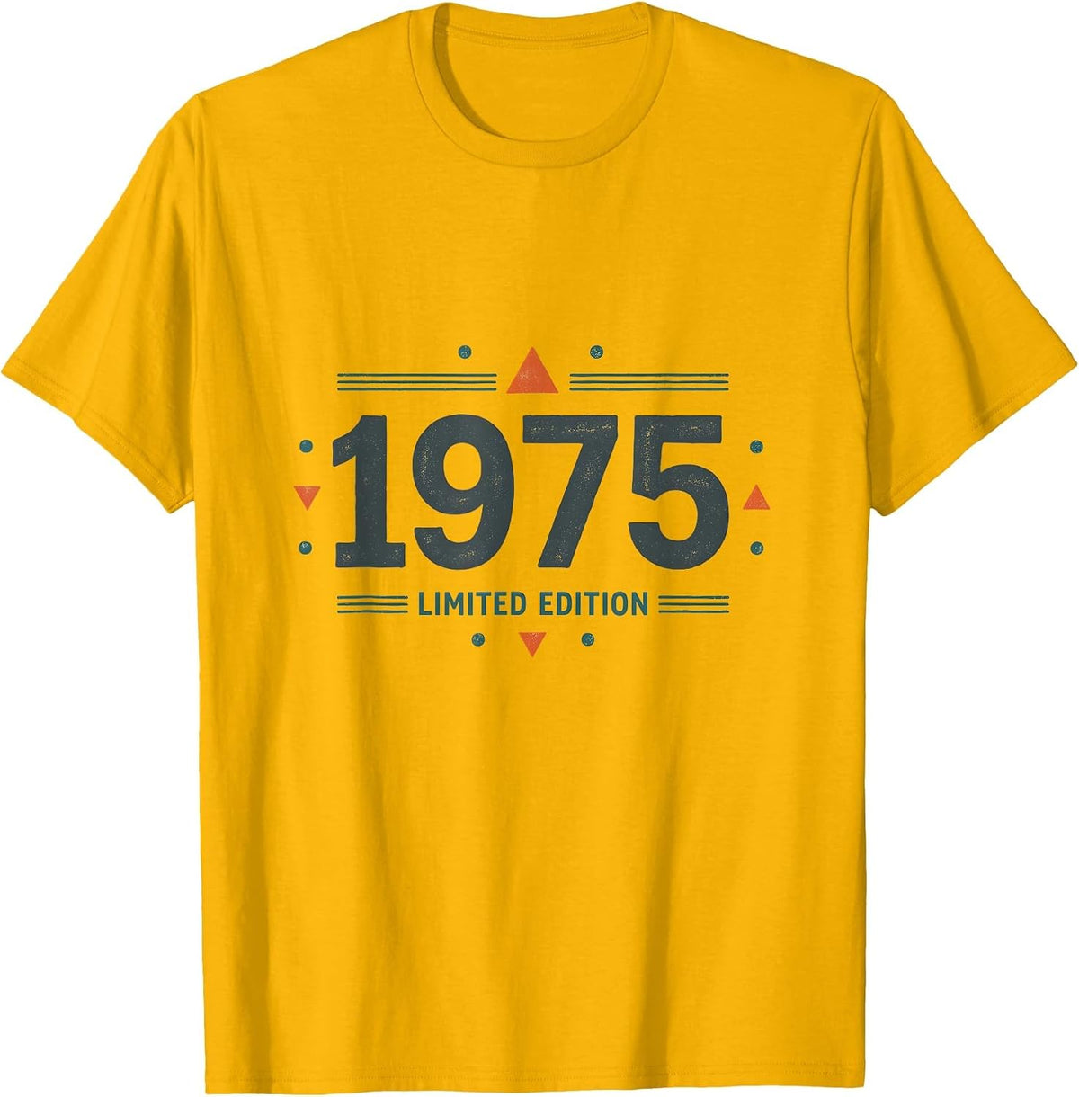 1975 Limited Edition Retro Vintage Design T-Shirt - Golden Yellow