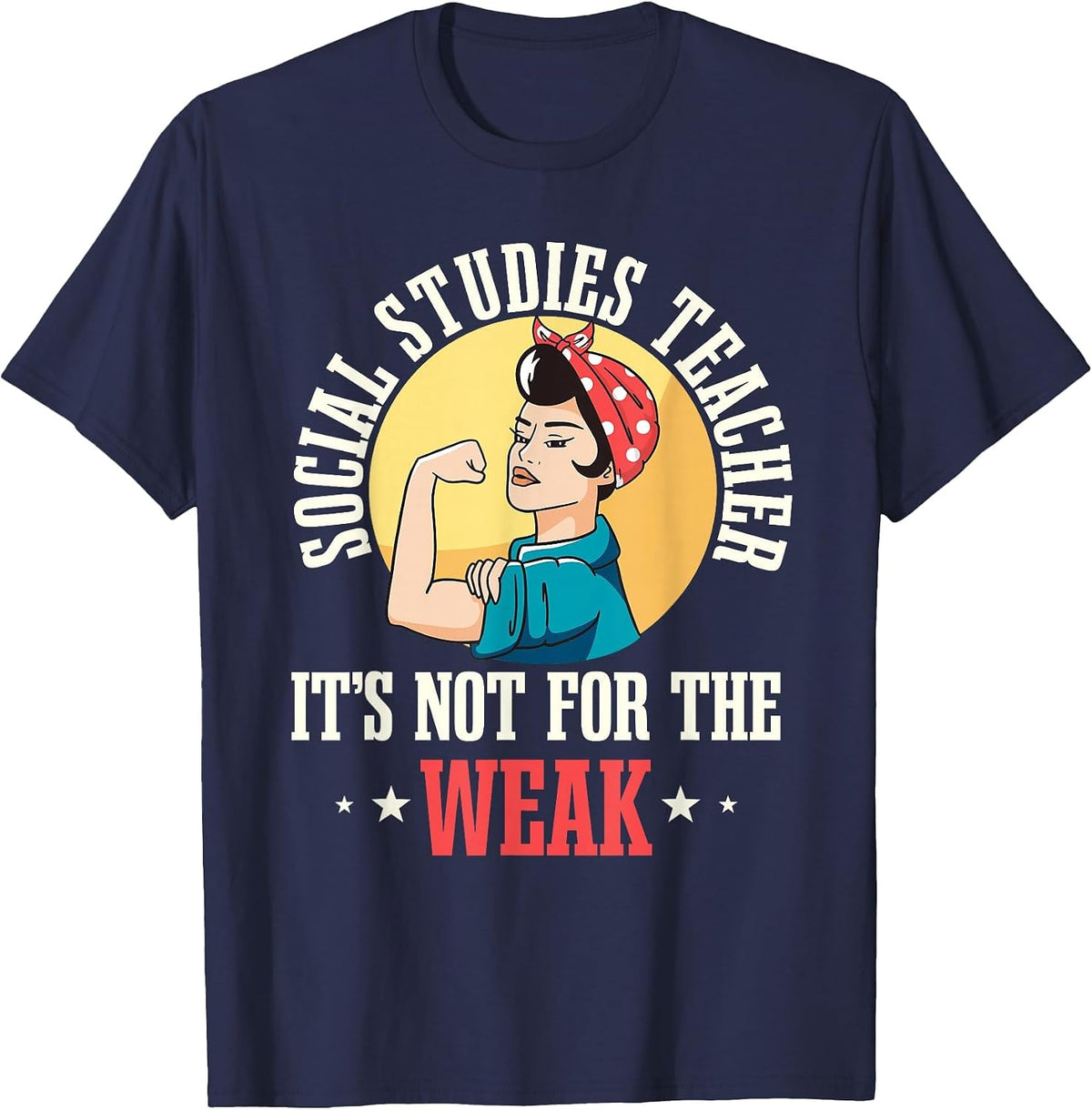 Social Studies Teacher School Educator Professor Worker T-Shirt - Navy Blue