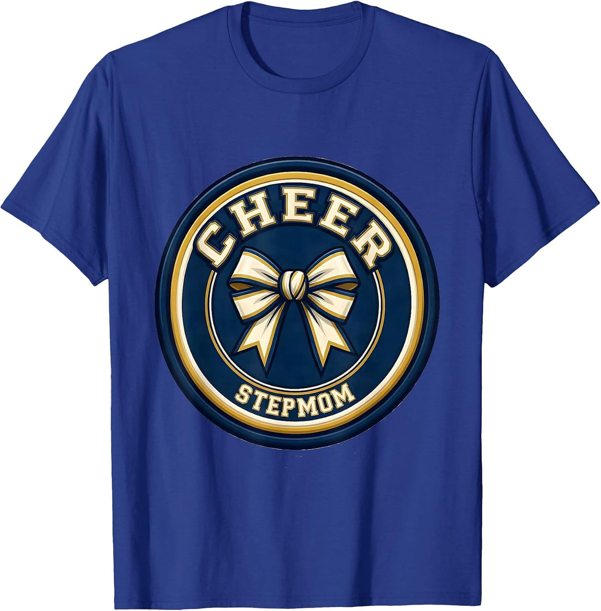 Men's Cheer Stepmom Sport Cheerleader Cheer Squad Team Spirit T-Shirt - Royal Blue