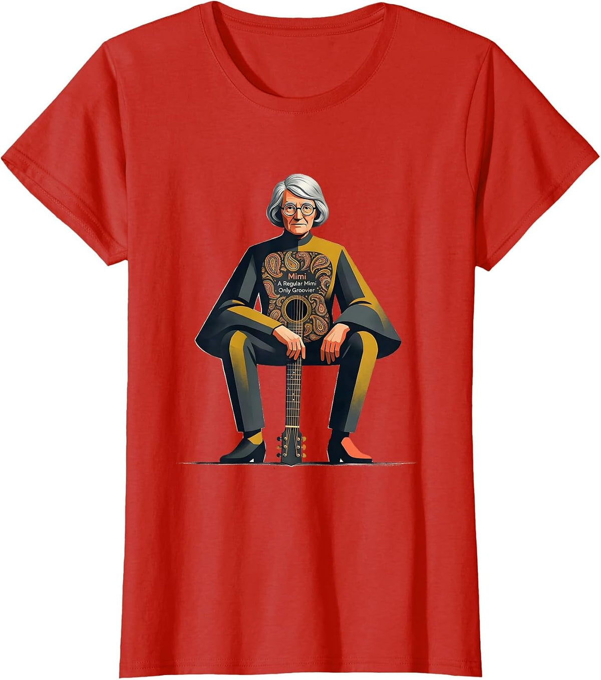 Women's Mimi — A Regular Mimi, Only Groovier Midcentury Modern T-Shirt - Red