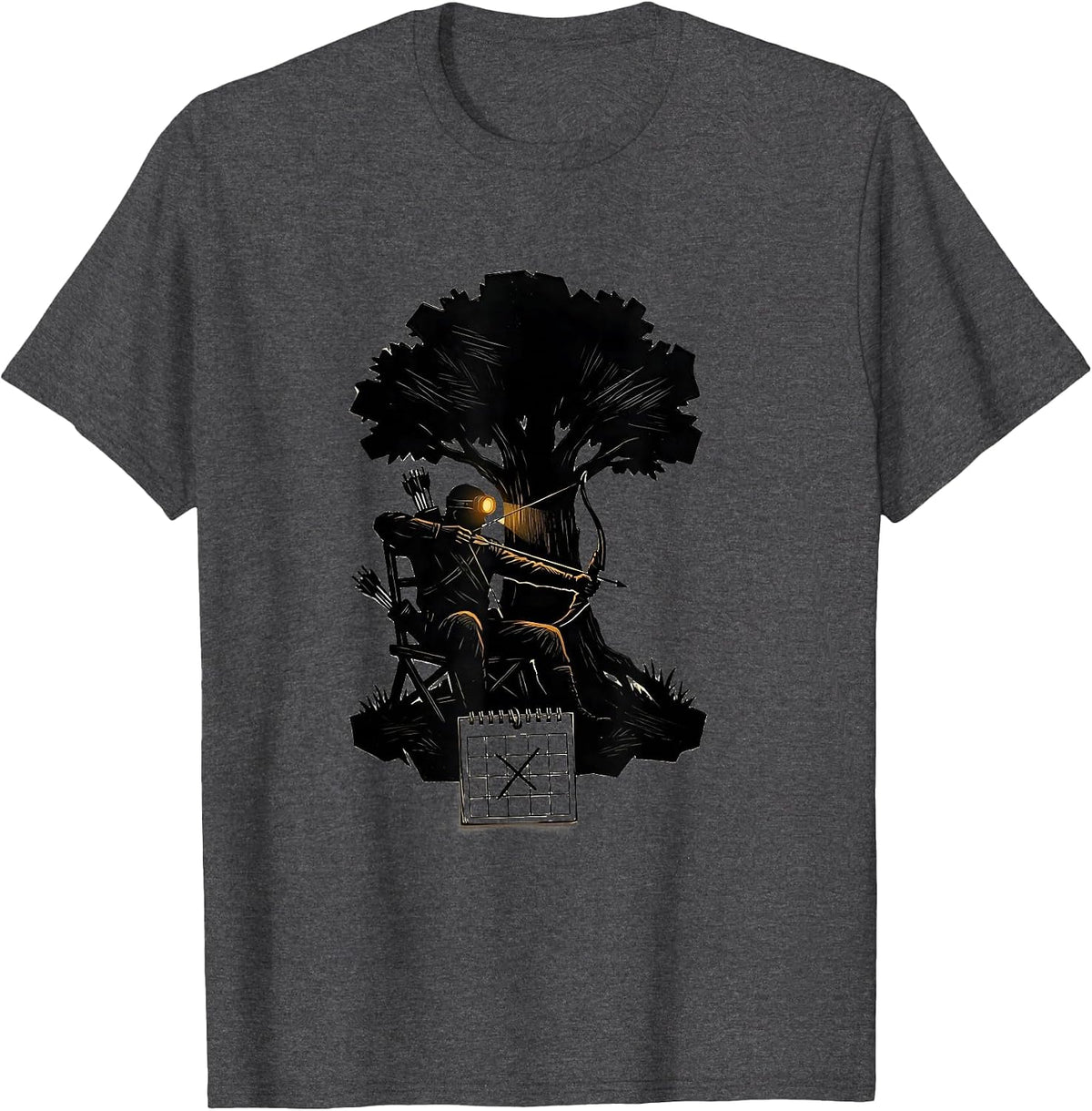 Hunter Bow Stand Deer Season Opening Day Pride T-Shirt - Dark Heather Grey