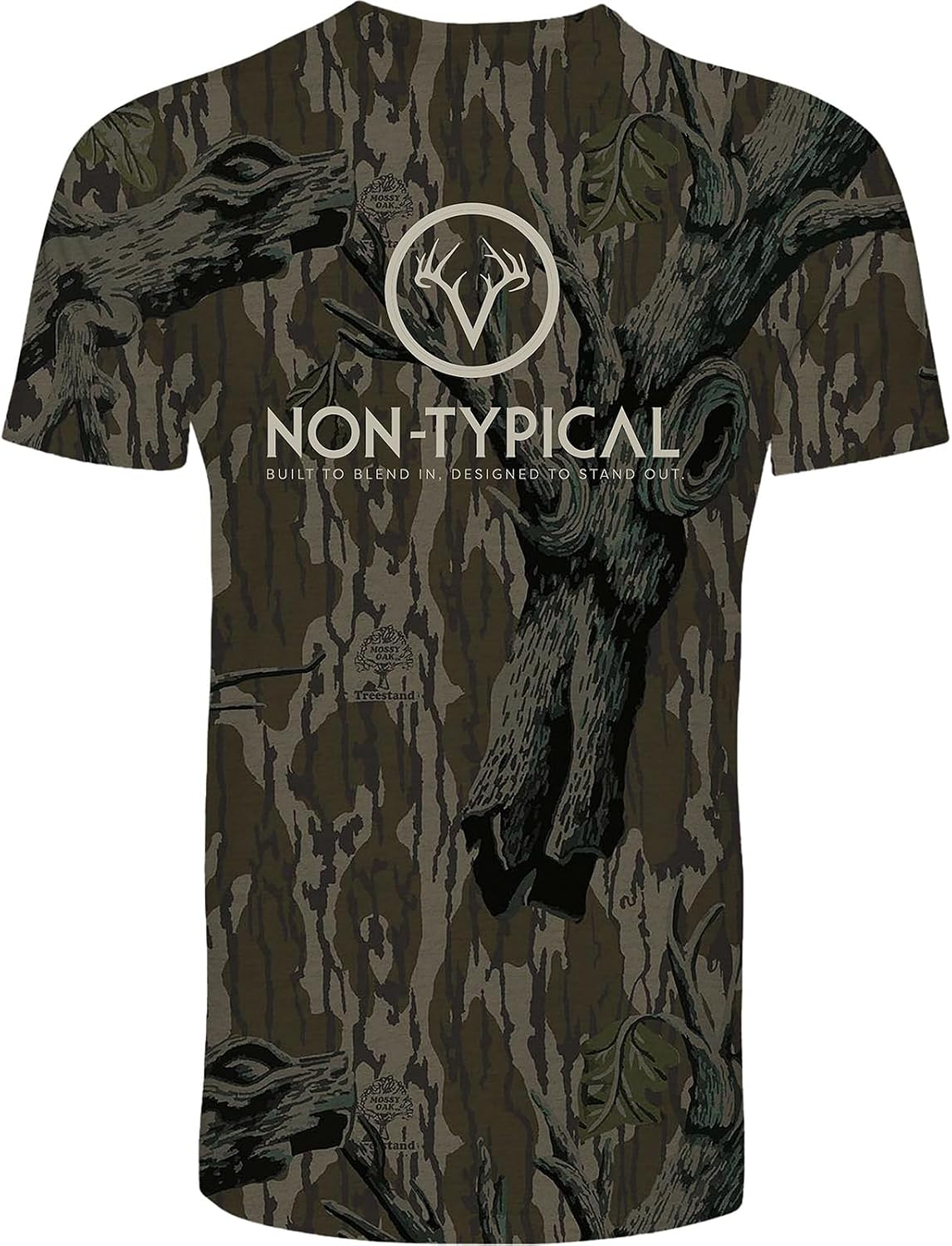 Drake Waterfowl Men's Non-Typical Logo Casual T-Shirt - Mossy Oak Original Treestand