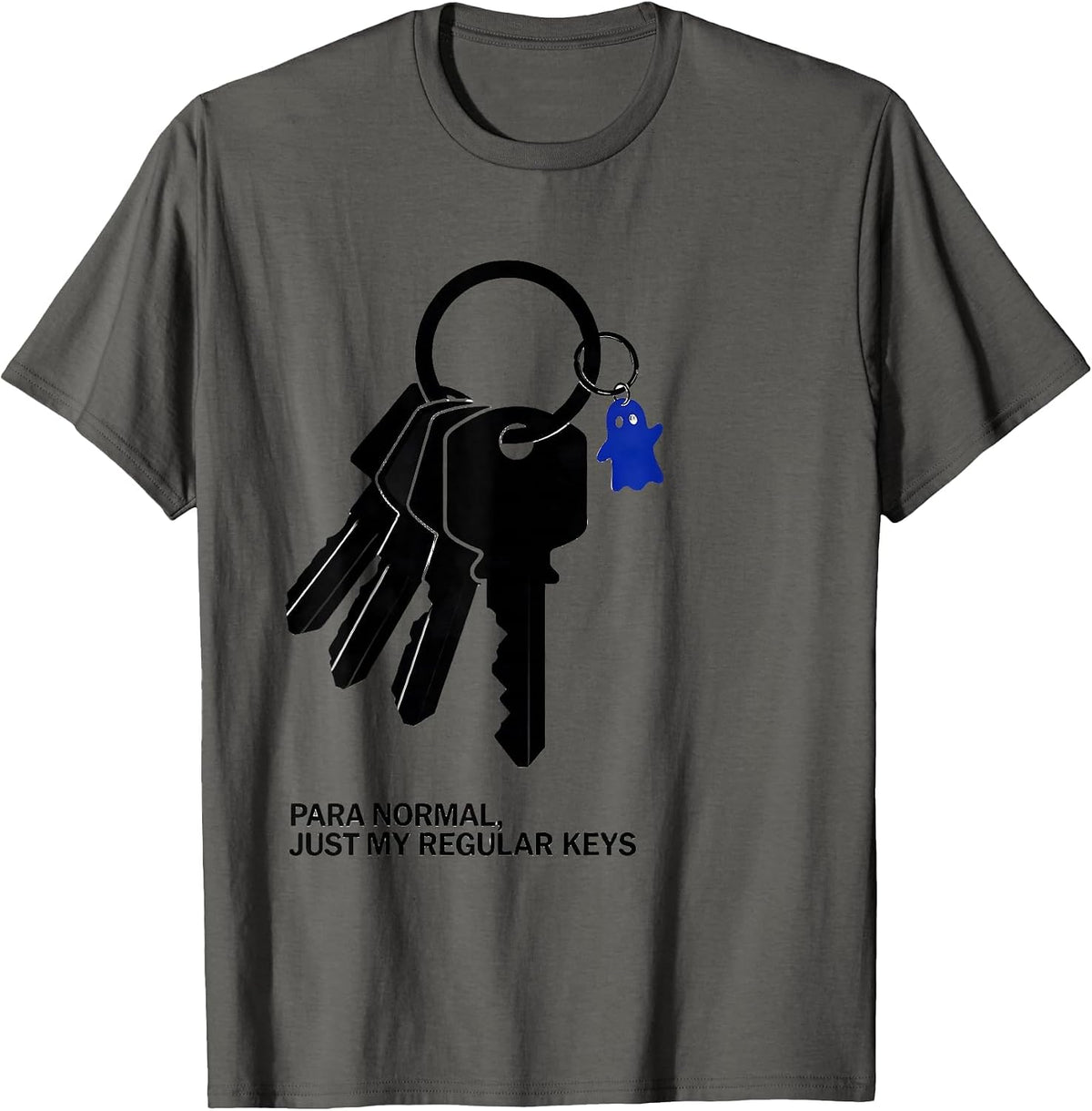 Para Normal Just My Regular Keys Ghost Para Teacher Aide T-Shirt - Asphalt Grey