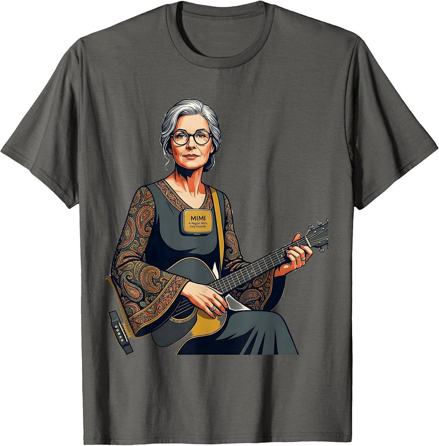 Mimi — A Regular Mimi, Only Groovier Midcentury Modern T-Shirt - Asphalt Grey