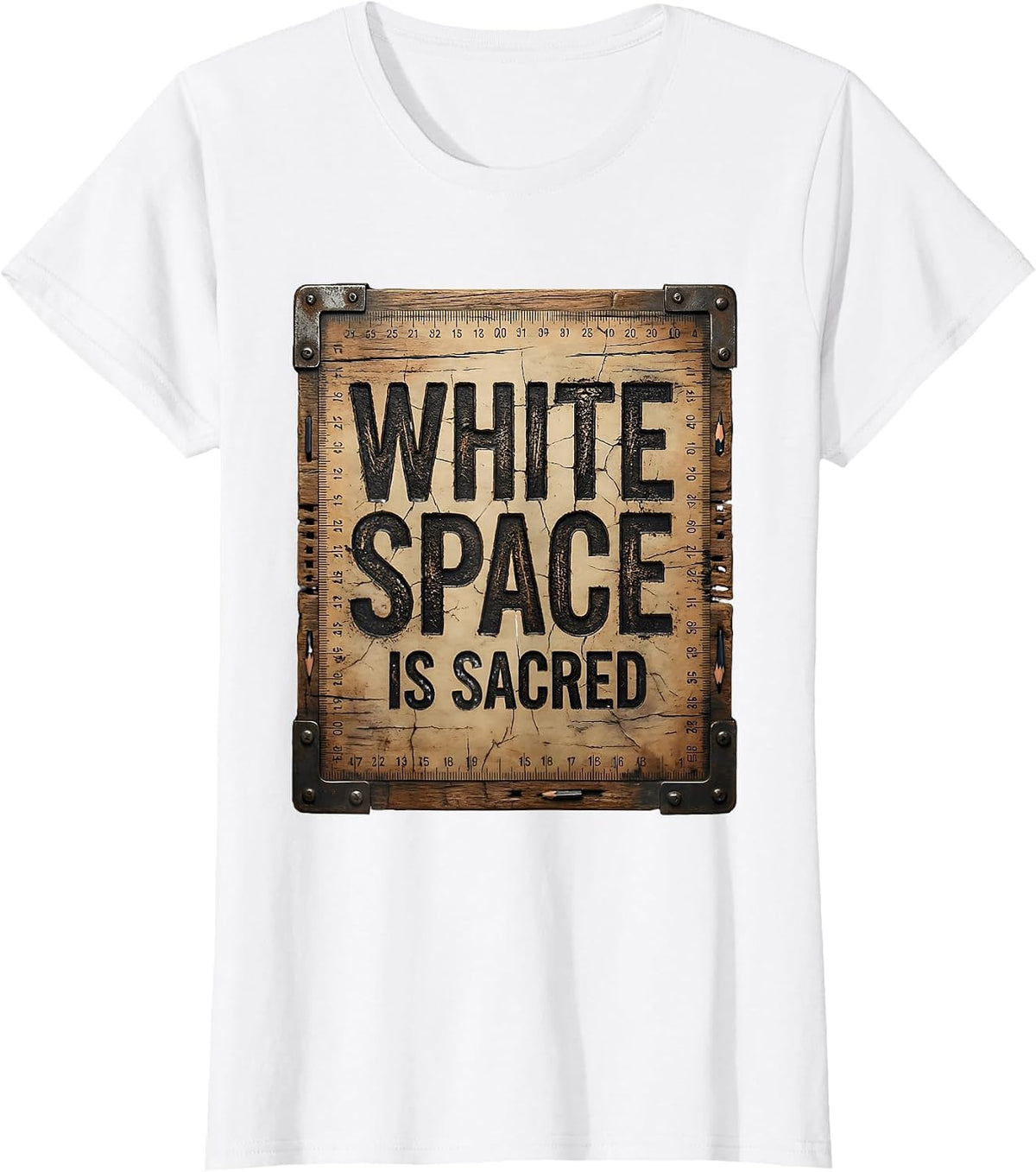 White Space Is Sacred Graphic Design T-Shirt - White