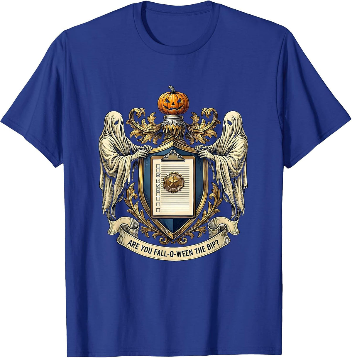 Are You Fall-O-Ween The BIP Teacher Ghost Halloween T-Shirt - Royal Blue