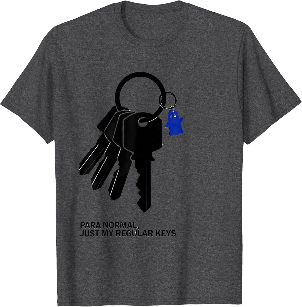 Para Normal Just My Regular Keys Ghost Para Teacher Aide T-Shirt - Dark Heather Grey