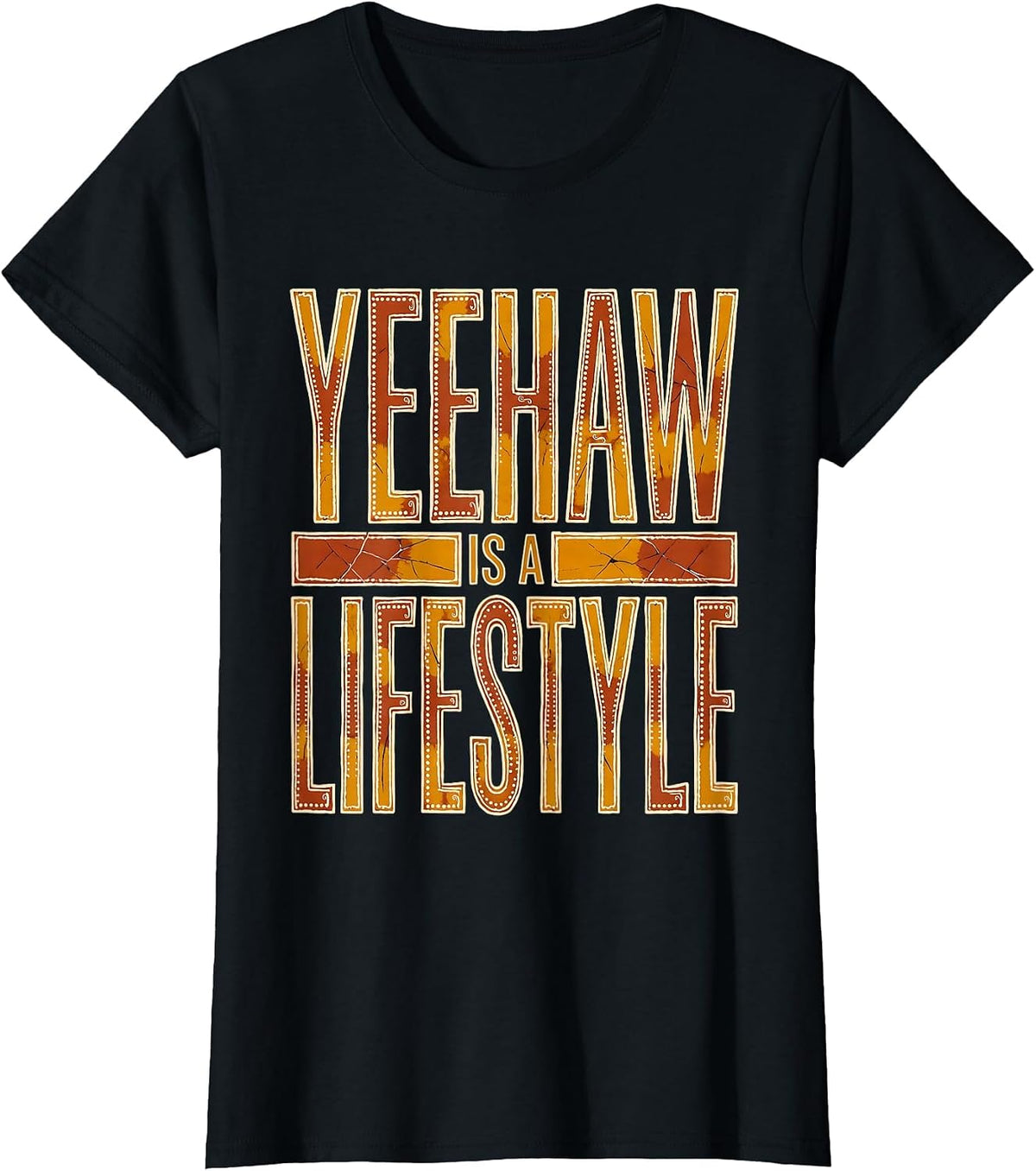 Yeehaw Is A Lifestyle Cowboy Design T-Shirt - Black