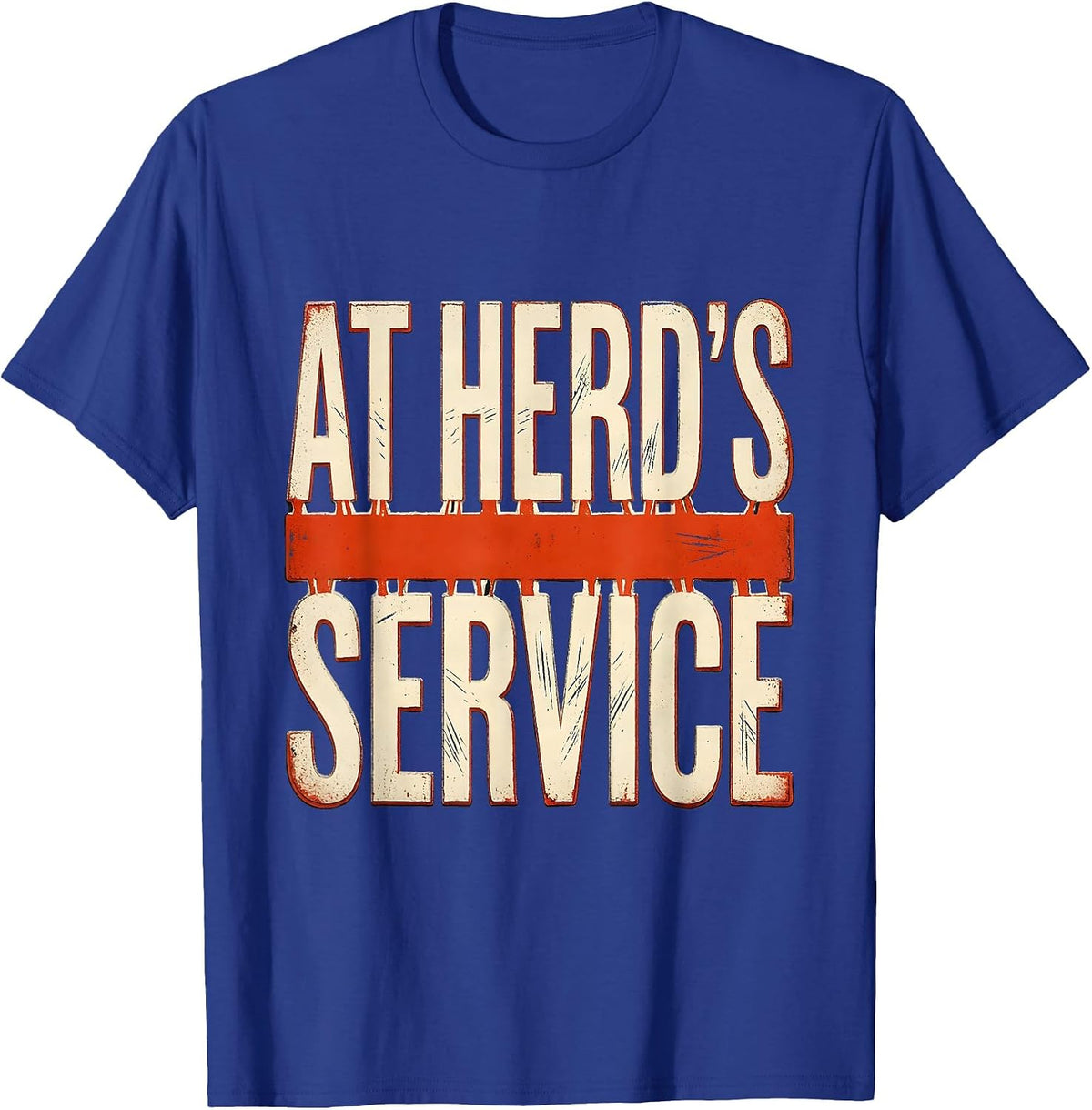 At Herd's Service Funny Border Collie Dog Lover Humor T-Shirt - Royal Blue