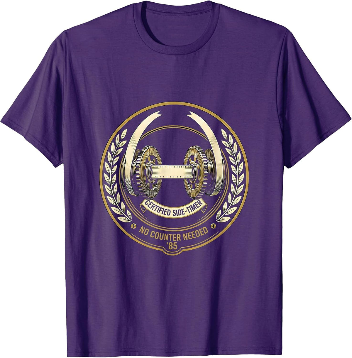 Men's Certified Side-Timer, No Counter Needed, '85 Retro T-Shirt - Purple