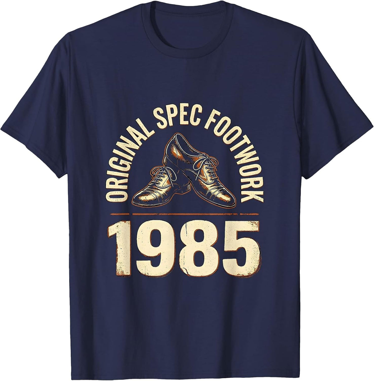 Original Spec Footwork, 1985 Vintage Retro Funny 80s T-Shirt - Navy Blue