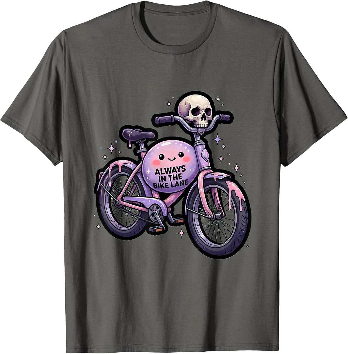 Men's Always in the Bike Lane Cycling Design T-Shirt - Asphalt Grey