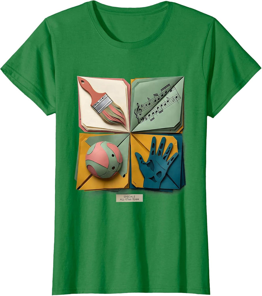 Women's Specials All-Star Team Warm Teacher Squad Appreciation T-Shirt - Kelly Green