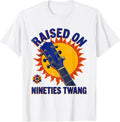 Men's Raised On Nineties Twang Vintage Country Music Nostalgia T-Shirt - White