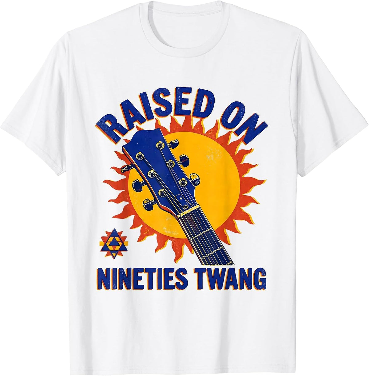 Men's Raised On Nineties Twang Vintage Country Music Nostalgia T-Shirt - White