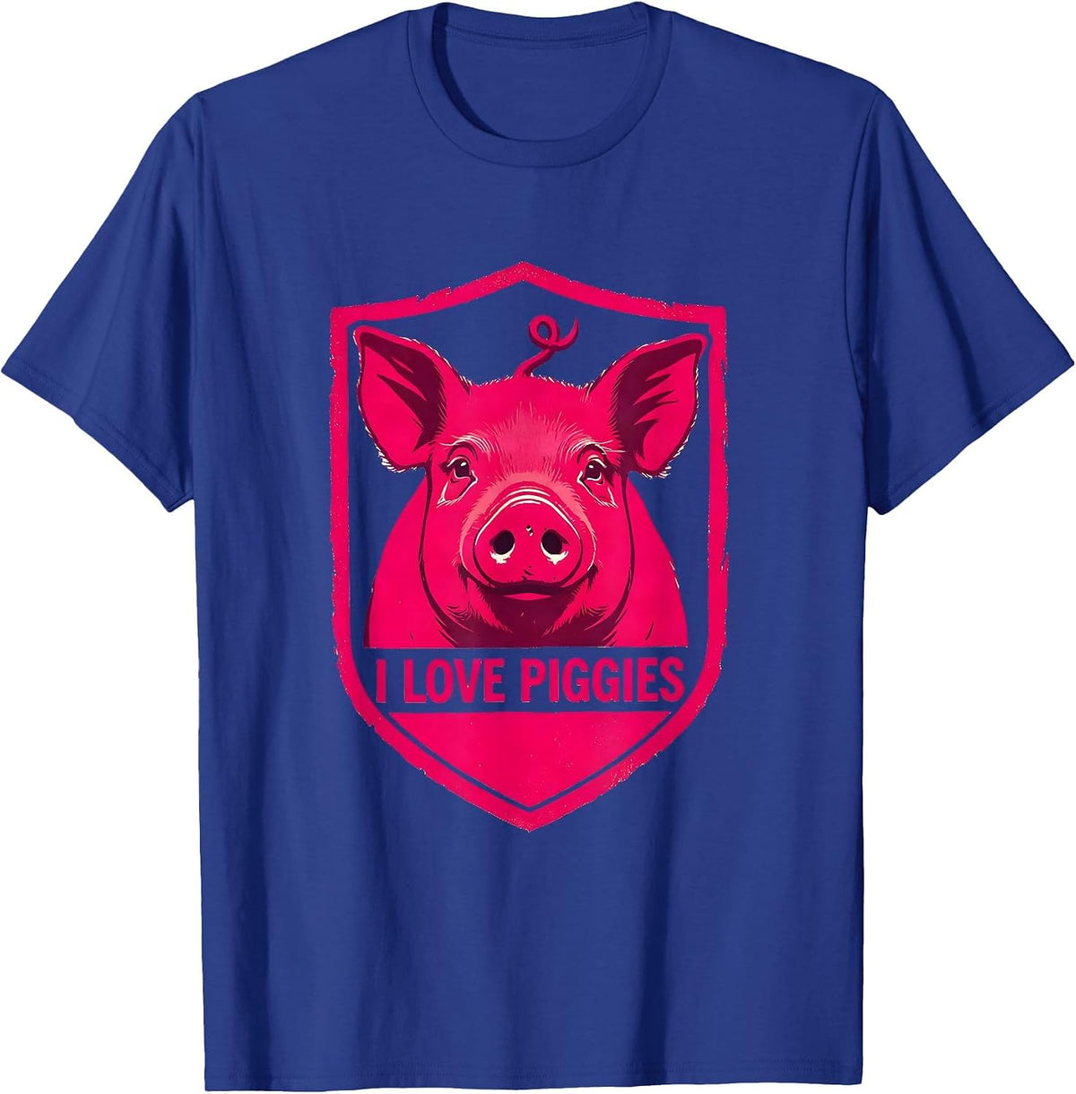 I Love Piggies Cute Pig Farm Animal Lover Humor T-Shirt - Royal Blue