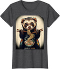 Women's I Love My Ramen Kawaii Ferret Anime Ramen Lover Gift T-Shirt - Dark Heather Grey