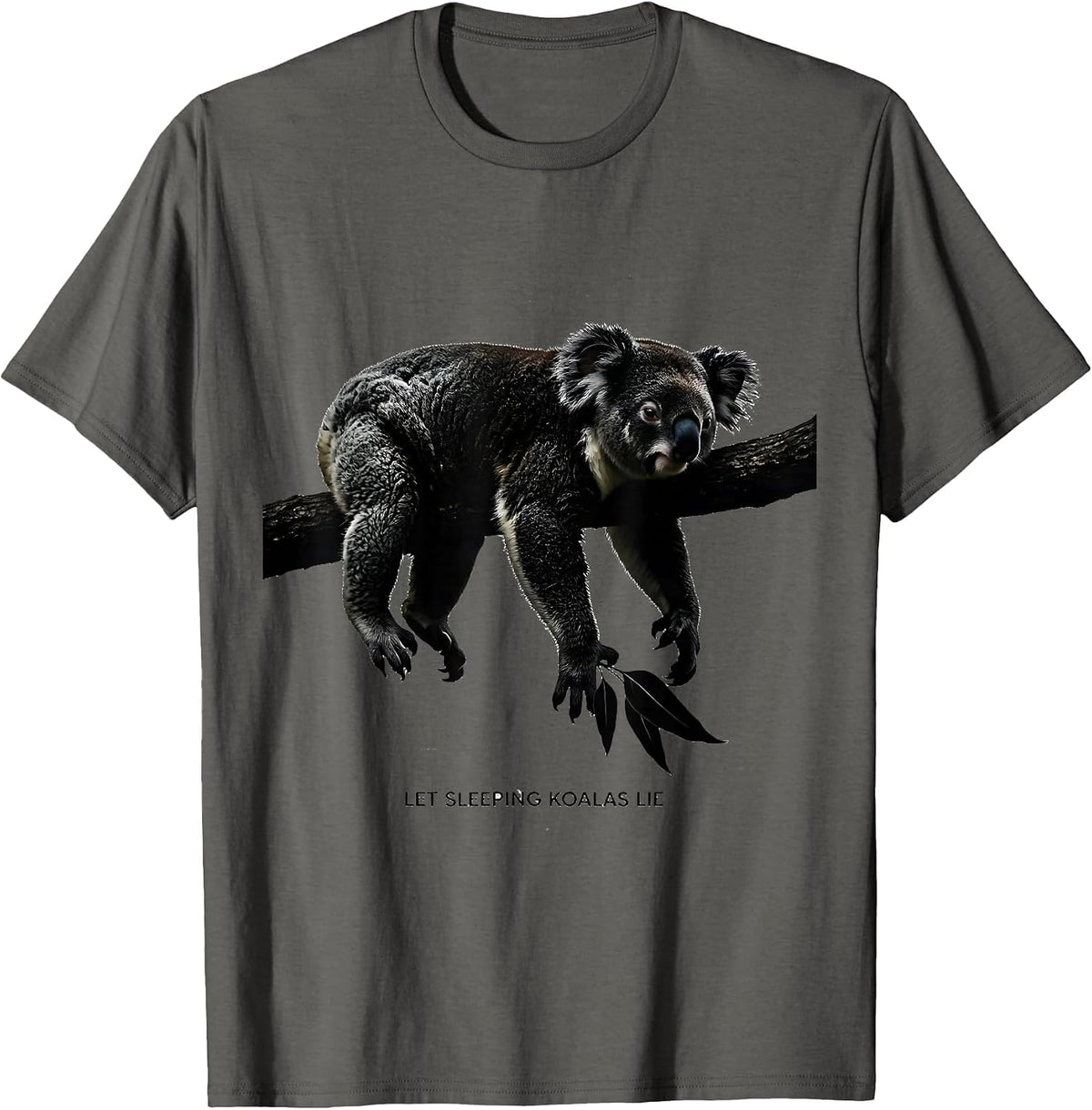 Let Sleeping Koalas Lie Funny Koala Lover Gift T-Shirt - Asphalt Grey