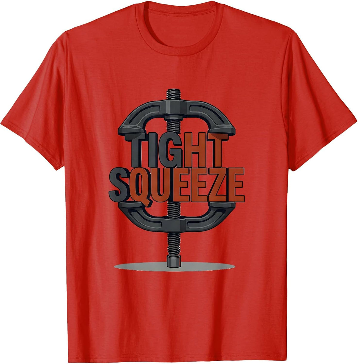 Men's Tight Squeeze Rugged Oilfield Worker Gift for Operators T-Shirt - Red