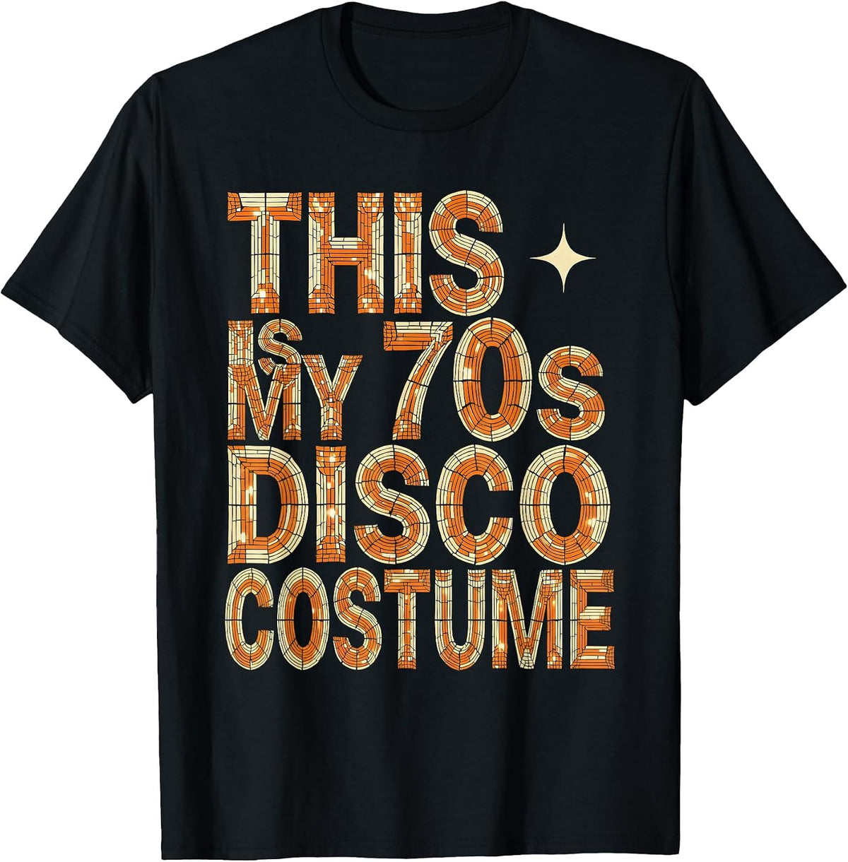 Men's This Is My 70s Disco Costume Retro Halloween Party Disco T-Shirt - Black