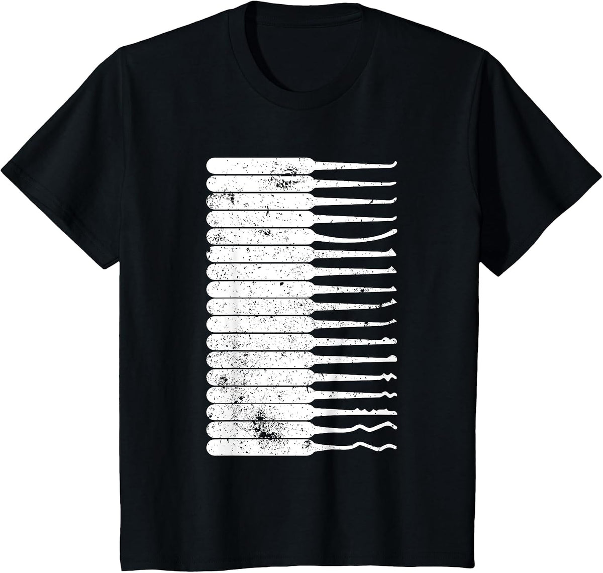 Funny Locksmith Art Men Dad Lock Picking Tools Key Lock T-Shirt - Black