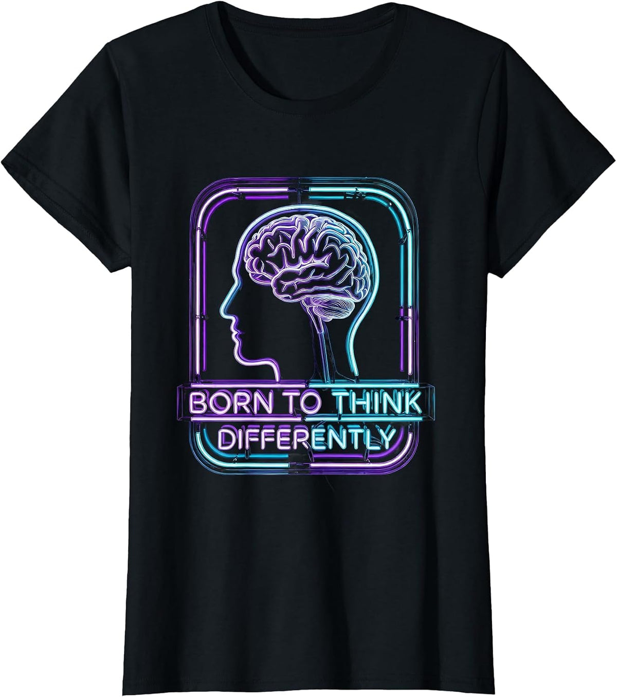 Women's Born to Think Differently Celebrate All Minds T-Shirt - Black