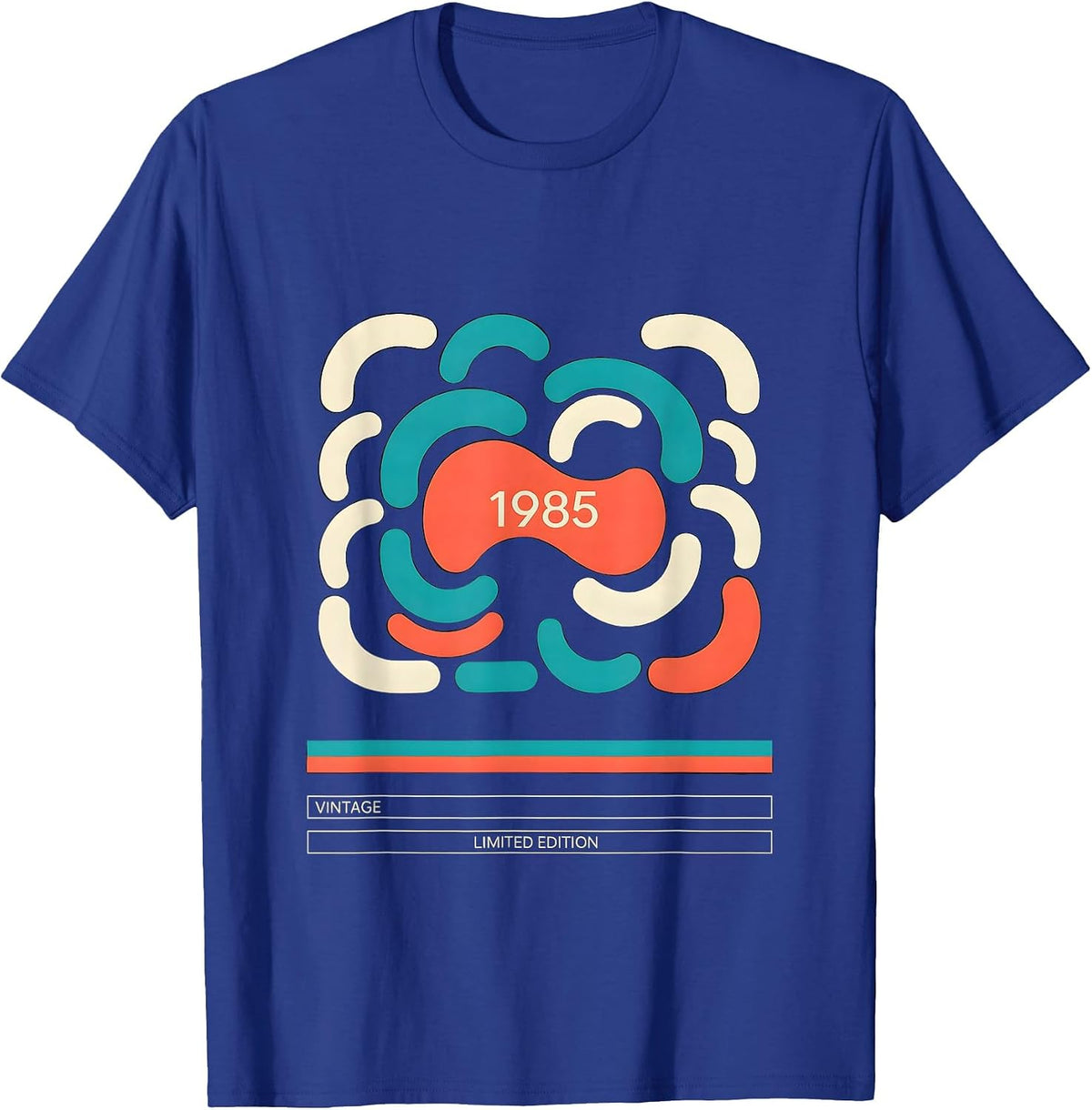 Vintage 1985 Limited Edition Midcentury Modern 25th Birthday T-Shirt - Royal Blue