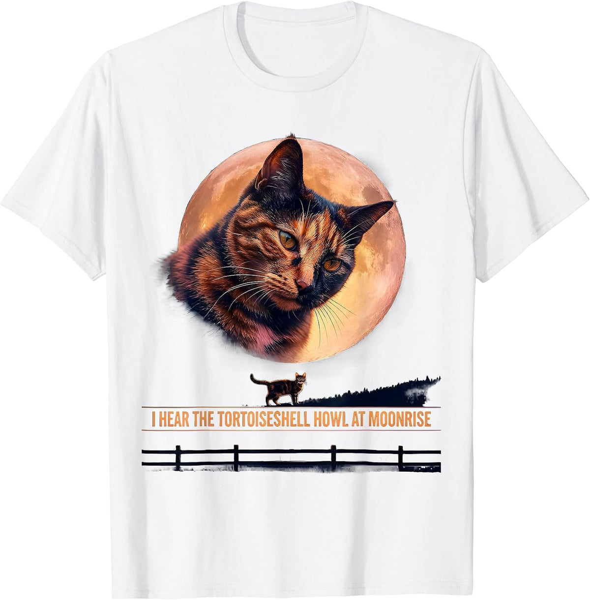 Men's I Hear the Tortoiseshell Howl at Moonrise Retro T-Shirt - White