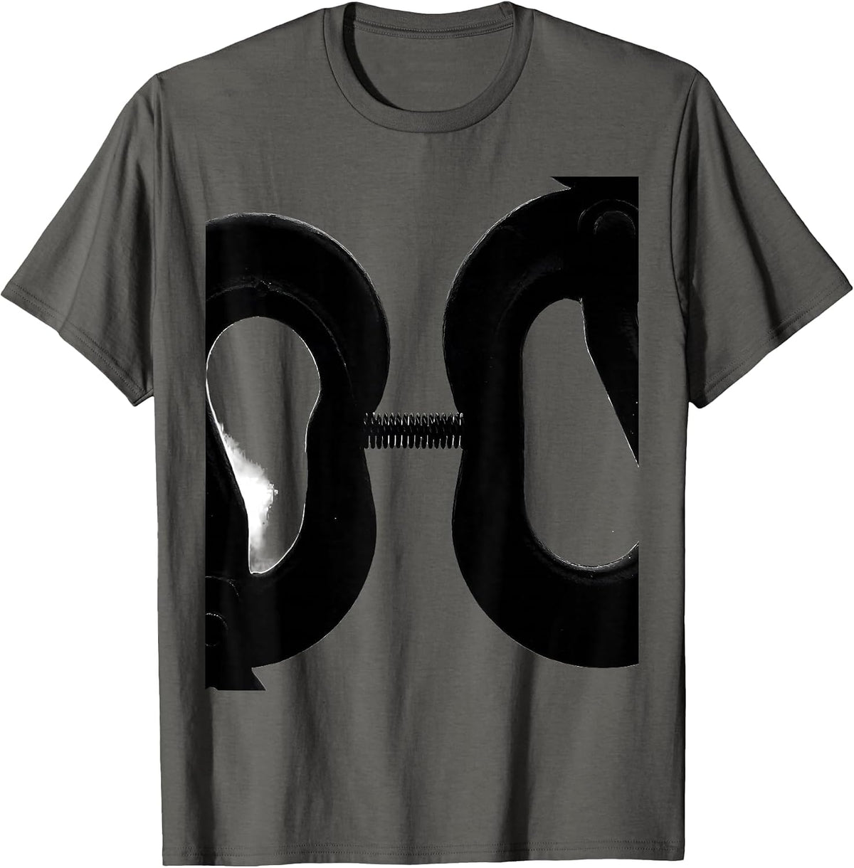 Hooked Welder Silhouette Funny Metal Worker T-Shirt - Asphalt Grey