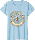 Women's Bourbon Street New Orleans Vintage Mardi Gras Souvenir T-Shirt - Baby Blue