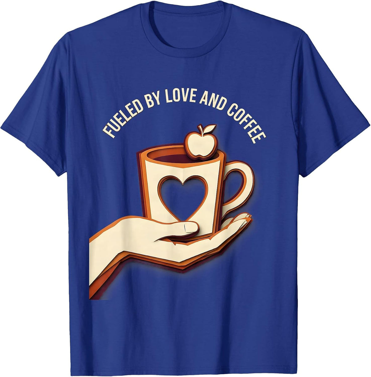 Fueled By Love and Coffee Special Education Teacher T-Shirt - Royal Blue