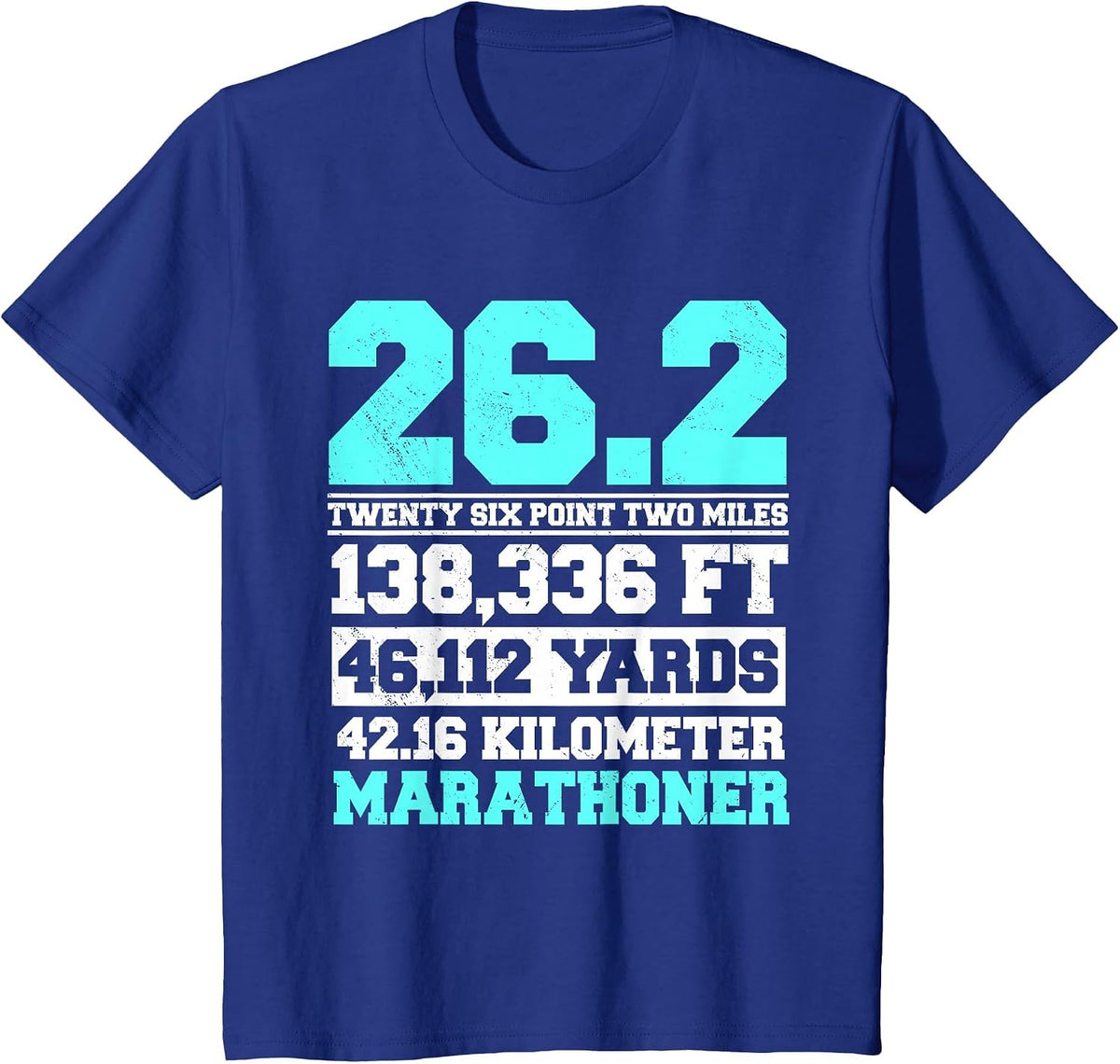 Marathoner Marathon Runner Running Shoes Foot Race T-Shirt - Royal Blue