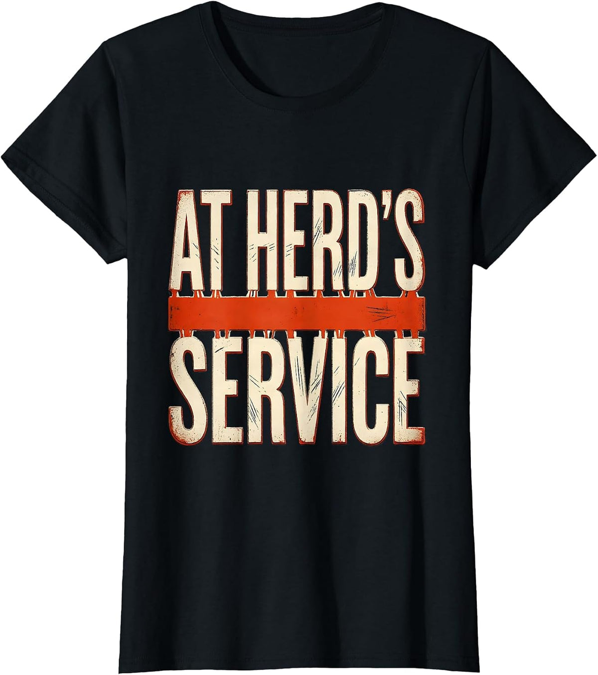 At Herd's Service Funny Border Collie Dog Lover Humor T-Shirt - Black