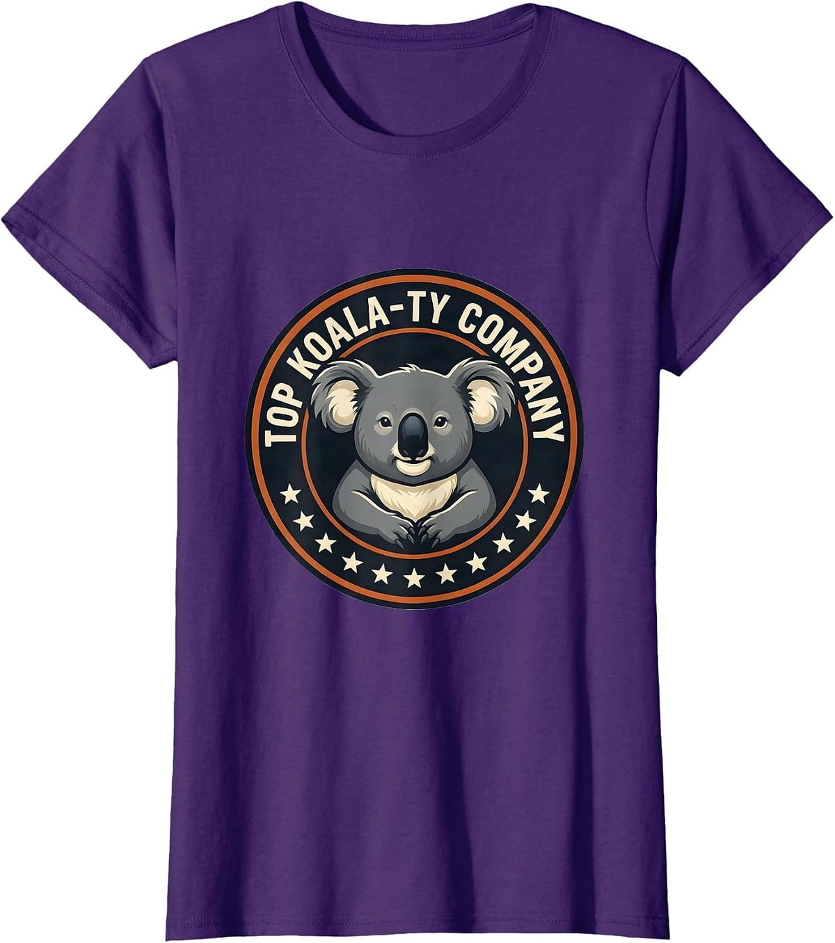 Women's Top Koala-ty Company Funny Koala Pun Animal Lover Gift T-Shirt - Purple