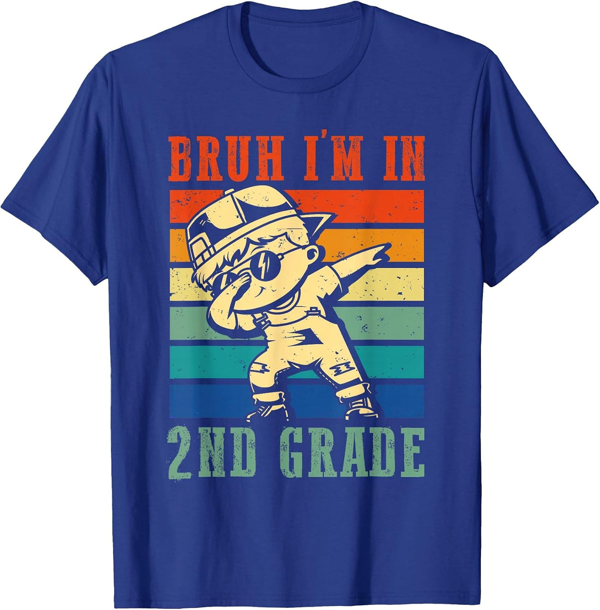 Boys Bruh I'm in 2nd Grade First Day of School Second Grade T-Shirt - Royal Blue