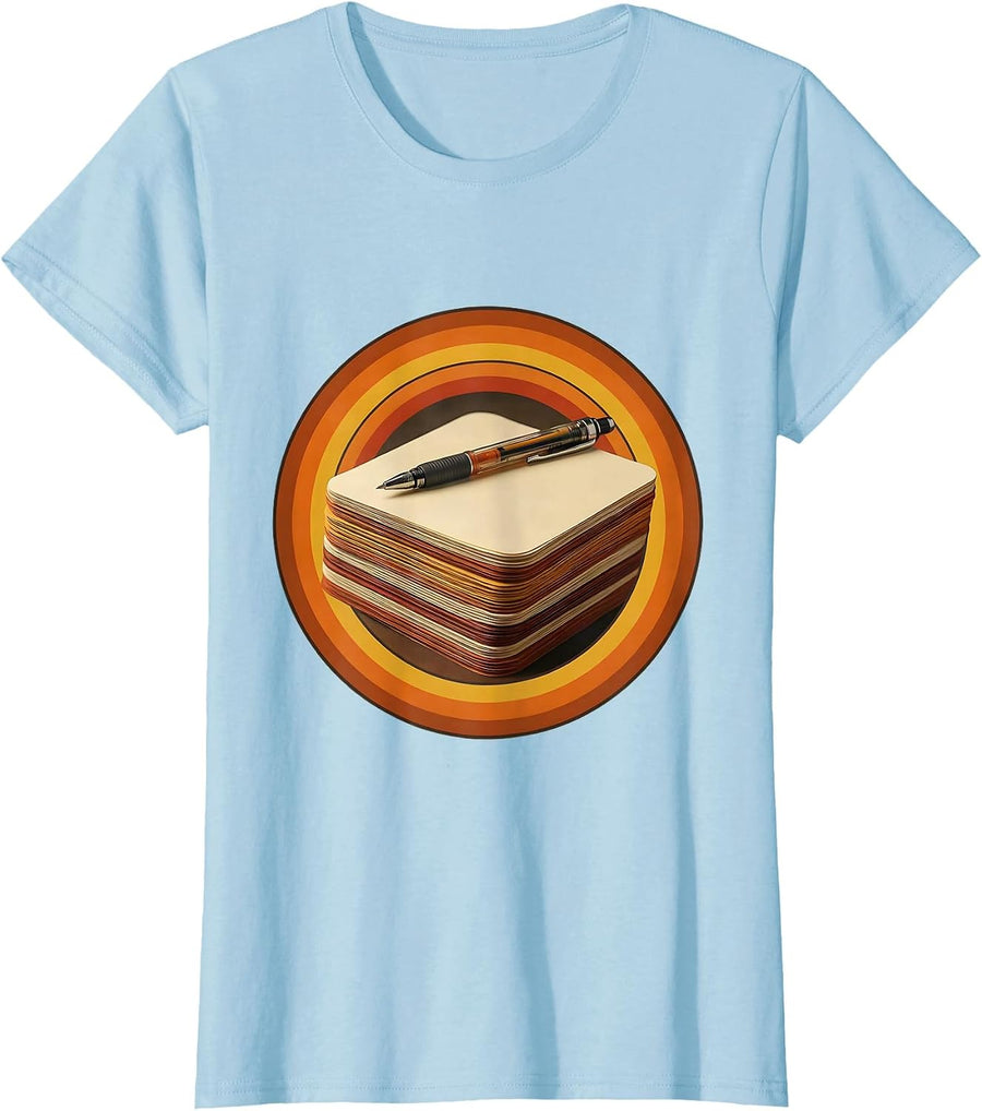 Women's 2nd Grade Teacher Graded Papers Illustration T-Shirt - Baby Blue