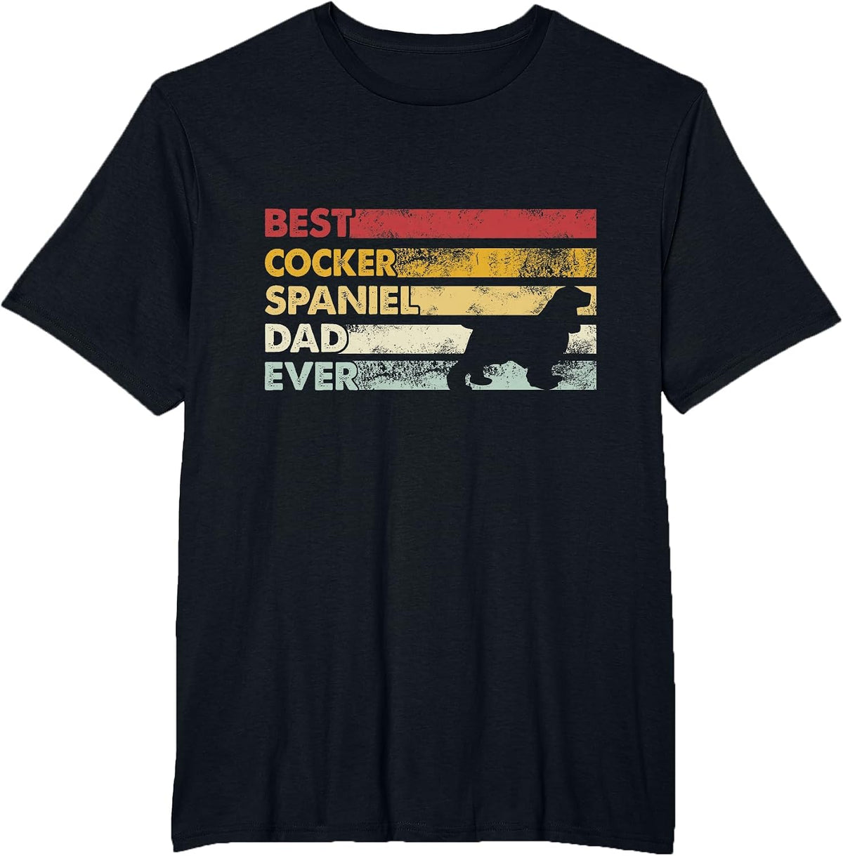 Best Dog Dad Ever - Father Cocker Spaniel T-Shirt - Black
