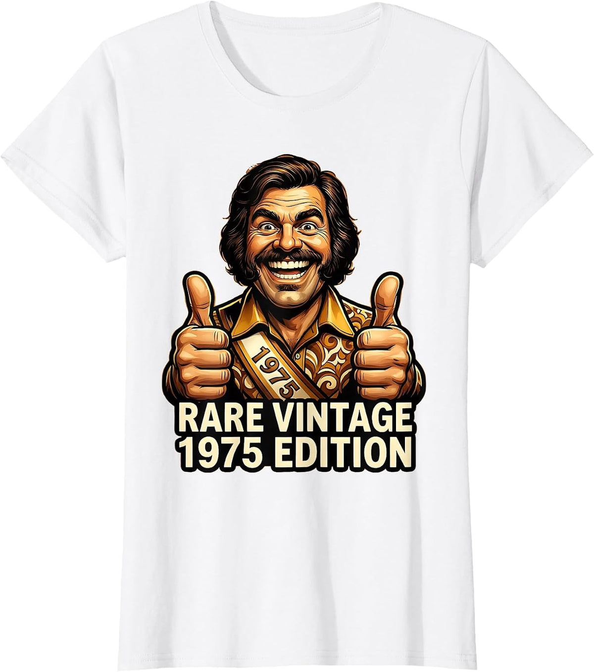 Rare Vintage 1975 Edition Classic Retro Design T-Shirt - White