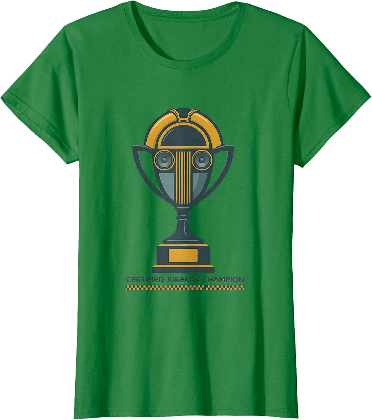 Women's Certified Jukebox Champion Retro 1950s Sock Hop Rockabilly T-Shirt - Kelly Green