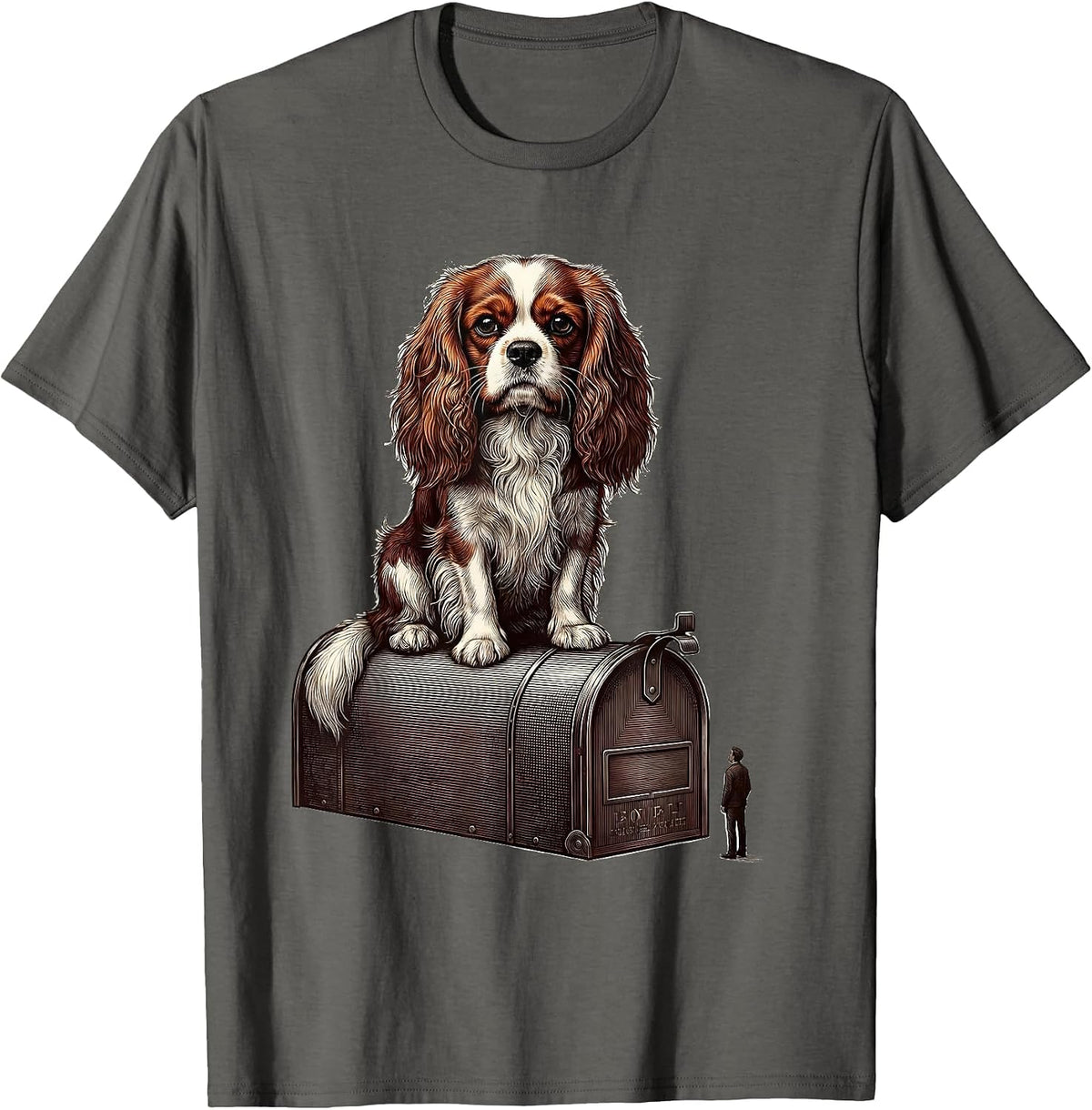 Men's Cavalier King Charles Spaniel Dog Owner Humor T-Shirt - Asphalt Grey