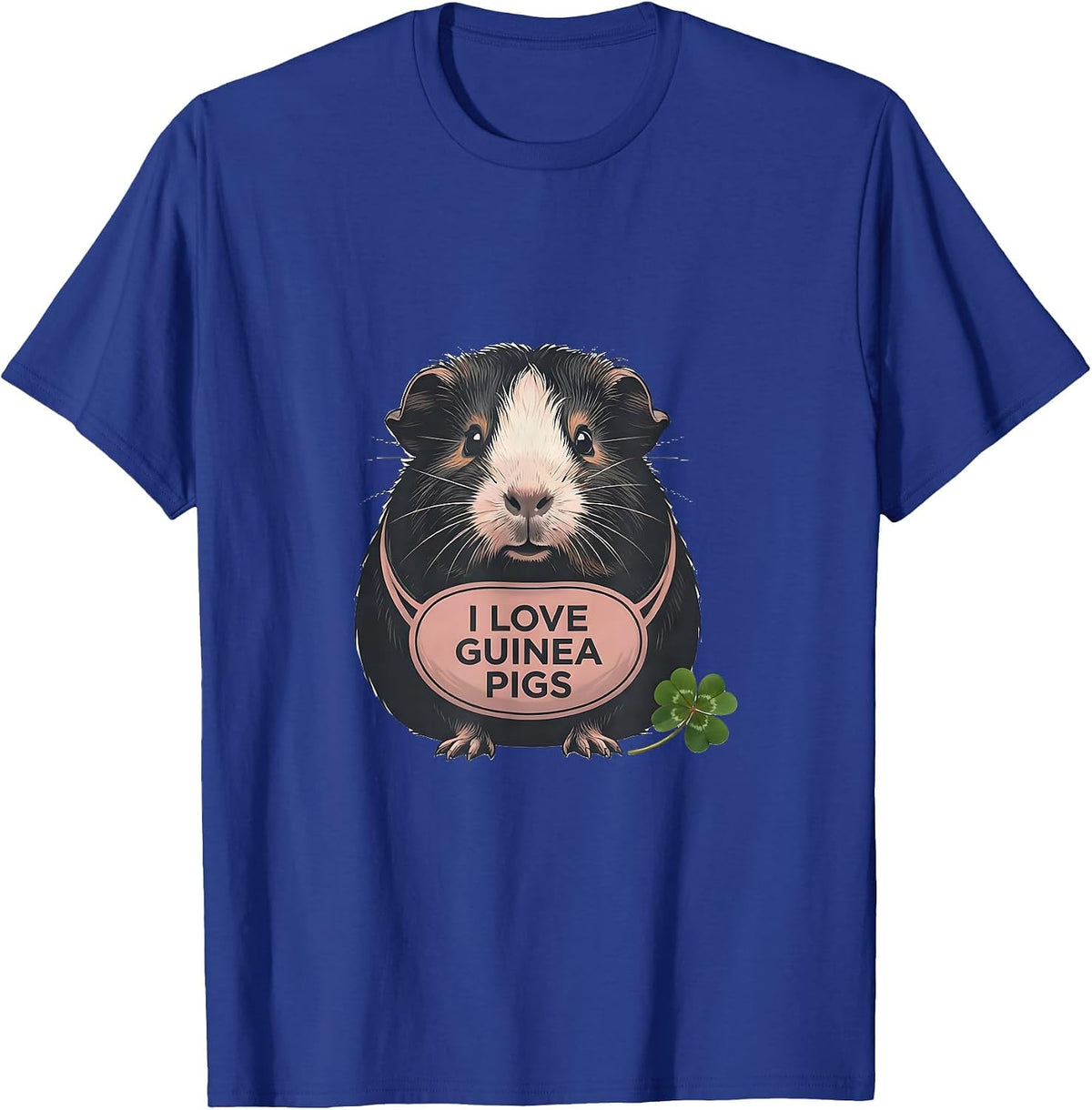 I Love Guinea Pigs Funny Guinea Pig Lover Minimalist Pet T-Shirt - Royal Blue