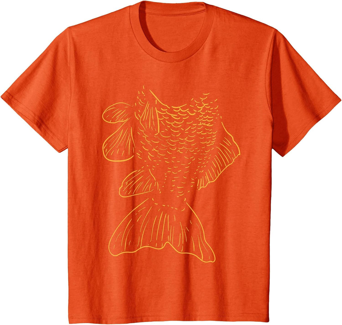 Goldfish Funny Animal Lazy DIY Costume Easy Halloween T-Shirt - Orange