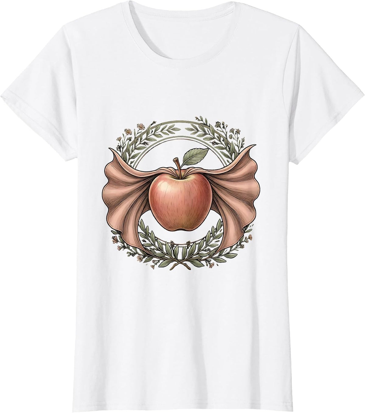 Superhero SPED Teacher Apple Cape Graphic T-Shirt - White