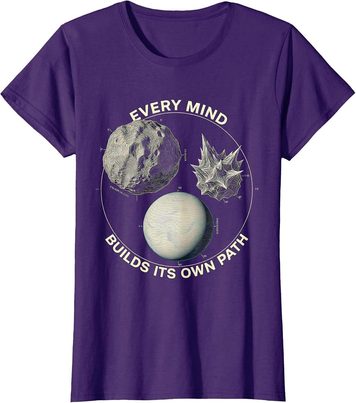 Women's Every Mind Builds Its Own Path Neurodiverse Universe Special T-Shirt - Purple